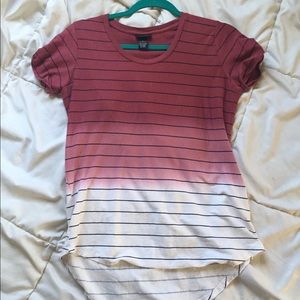 Rue 21 ombré burgundy striped shirt